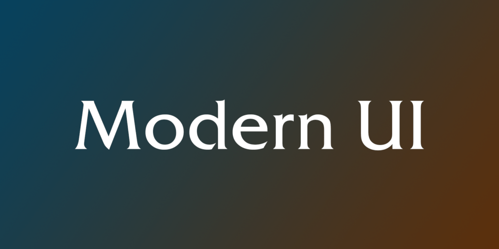 modernUI